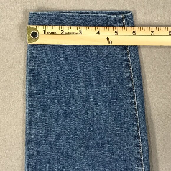 Forever 21 Overalls Womens 28 Blue Denim Jeans Distressed Straight Button Pocket - Picture 16 of 16